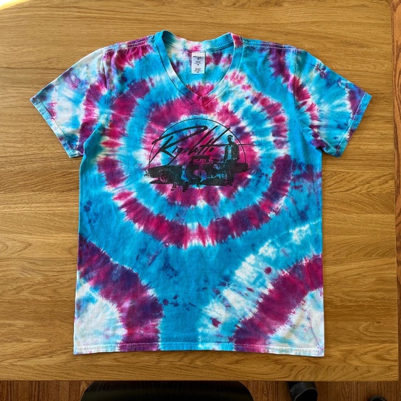 Vintage Tie Dye T-shirt Tee Obscure Garage Band Rigoletto UNISEX M One of a Kind - Picture 2 of 11